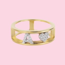 Anello manetta iniziale zirconi Argento 925